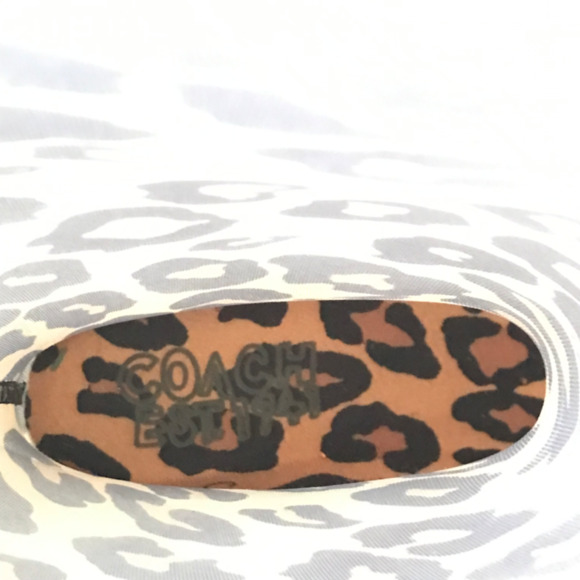 COACH Pixy Leopard Rubber Mid Calf Pull On Rain Boots Women’s Size 6 - Picture 11 of 16